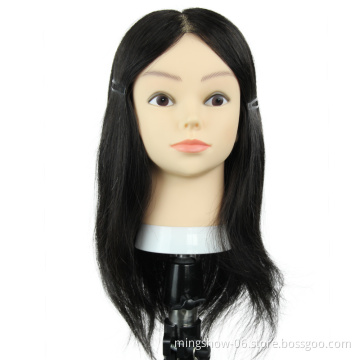 Top Quality Hairdressing Use Salon School Practice Mannequin Human Hair Doll Training Head